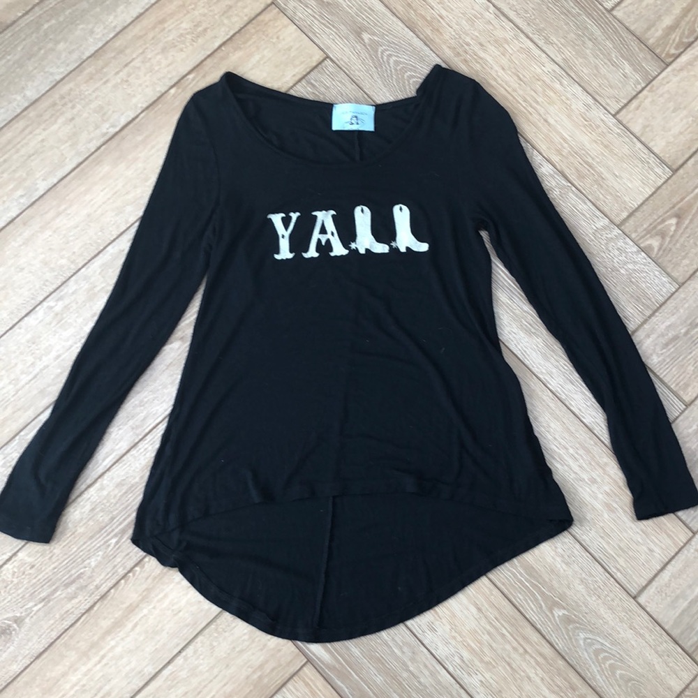 Judith March Black Long Sleeve “YALL” T-Shirt M